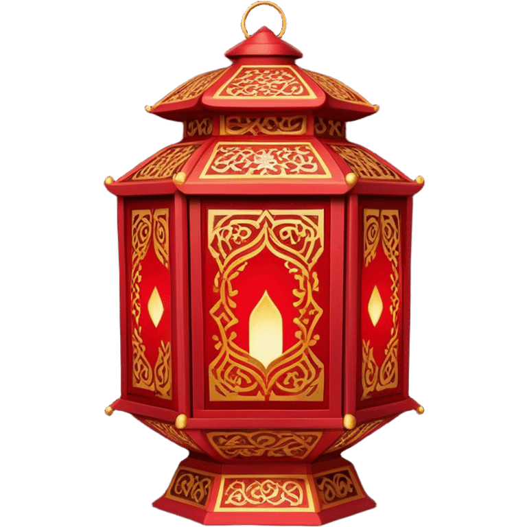 Chinese New Year red lantern – Cinematic Realistic Chinese New Year Red Lantern, depicted as an exquisitely crafted lantern adorned with intricate red and gold patterns, softly glowing against a dark background with subtle calligraphic details, evoking festive warmth and tradition. emoji