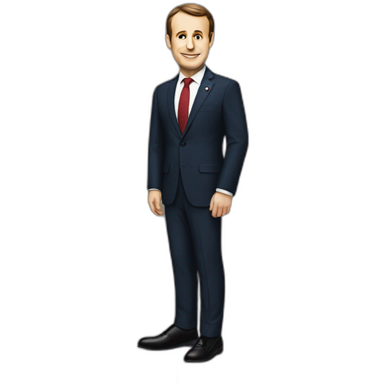 Macron on slip emoji