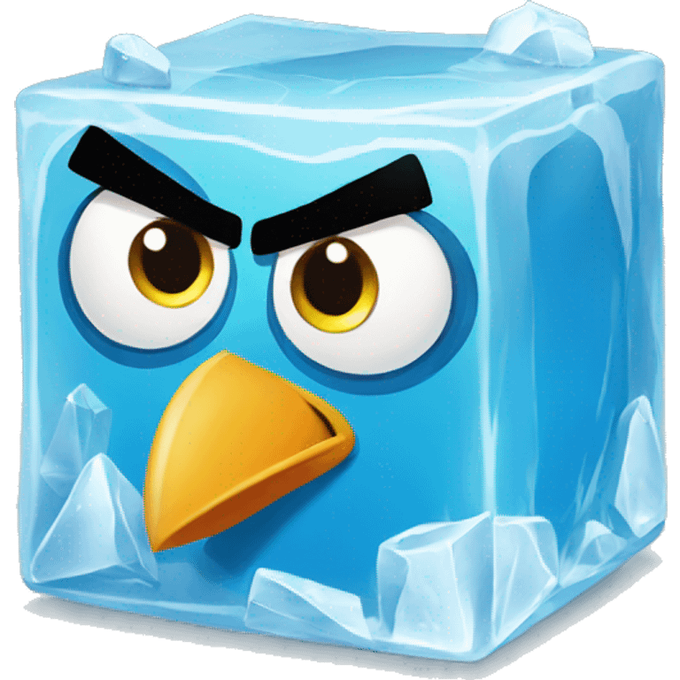 angry birds ice cube bird emoji