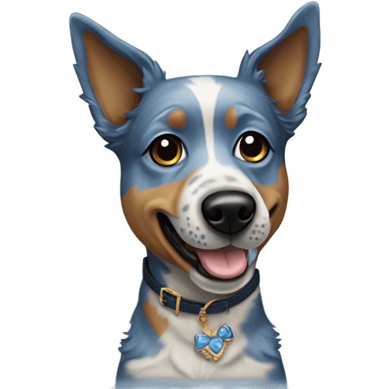 blue heeler in blue heels emoji