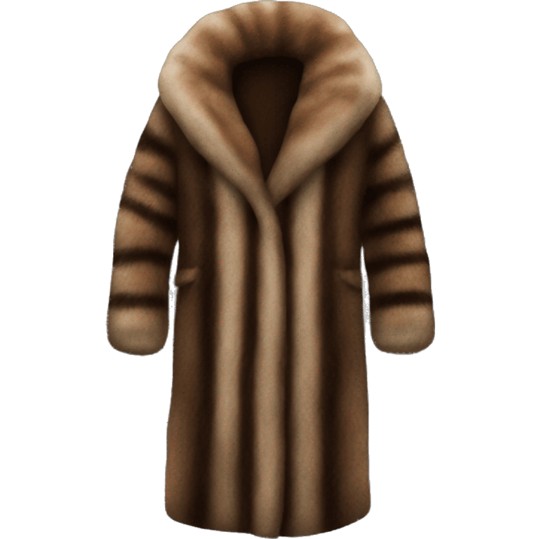 Luxurious brown full length fur coat emoji