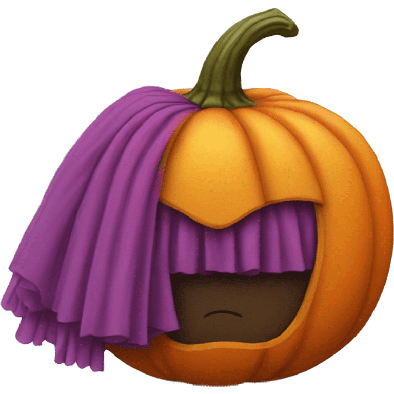 pumpkin with a tutu emoji