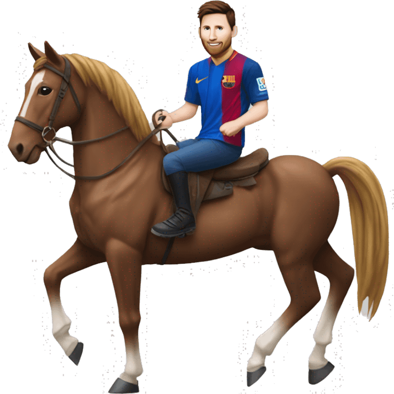 Messi sur un cheval  emoji