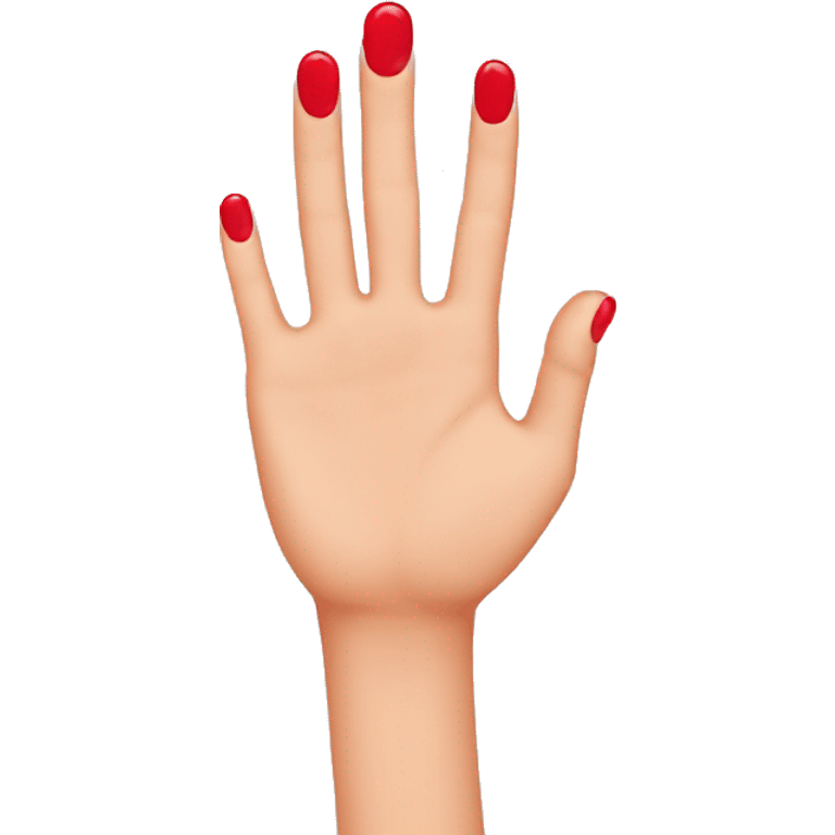 Finger with red nail emoji