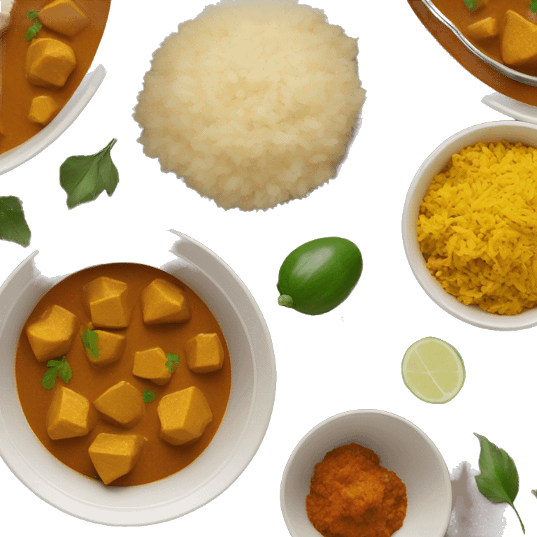 top-down bowl of curry emoji