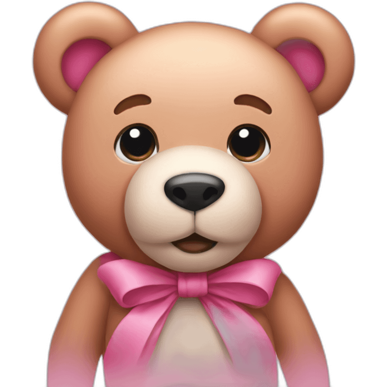 Pink teddybear emoji