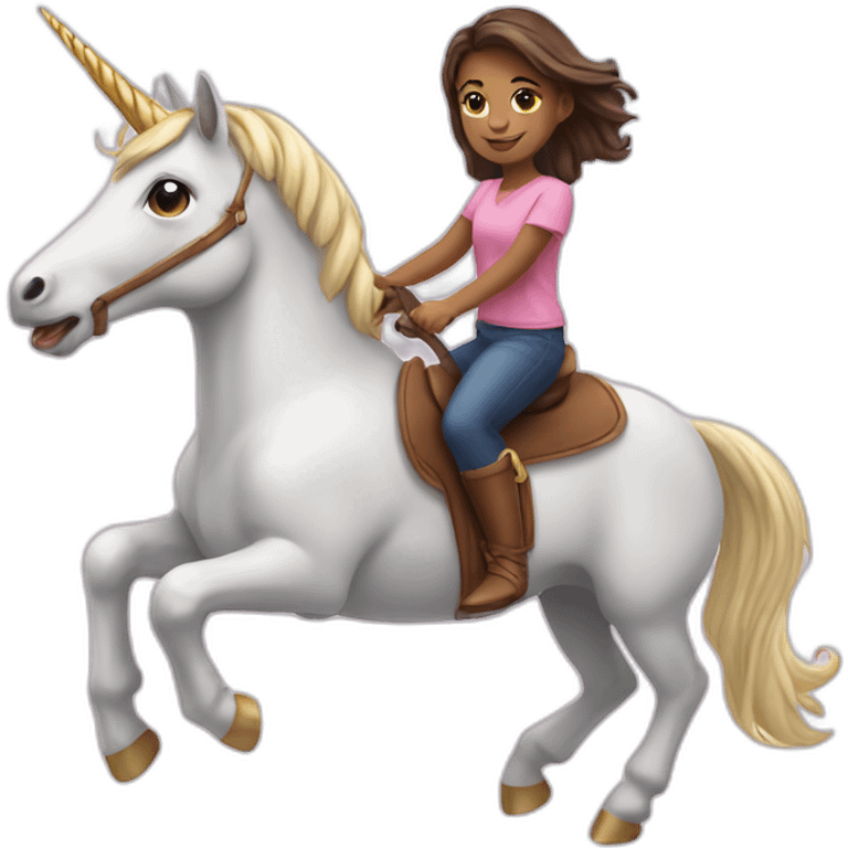 Girl-riding-unicorn emoji