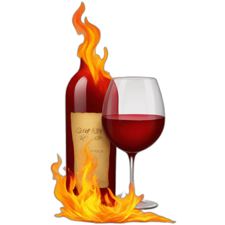 wine on fire emoji