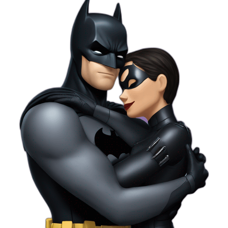 Batman hugs catwoman emoji