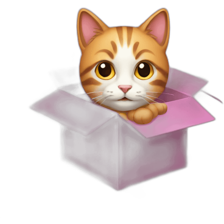 cat from gift box emoji