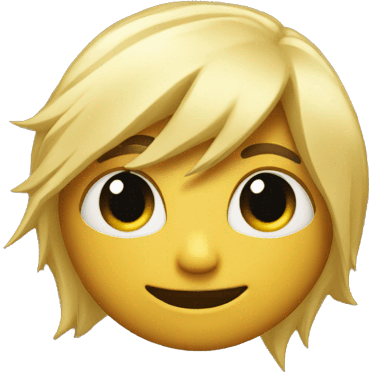 Black star in  pure golden circle emoji