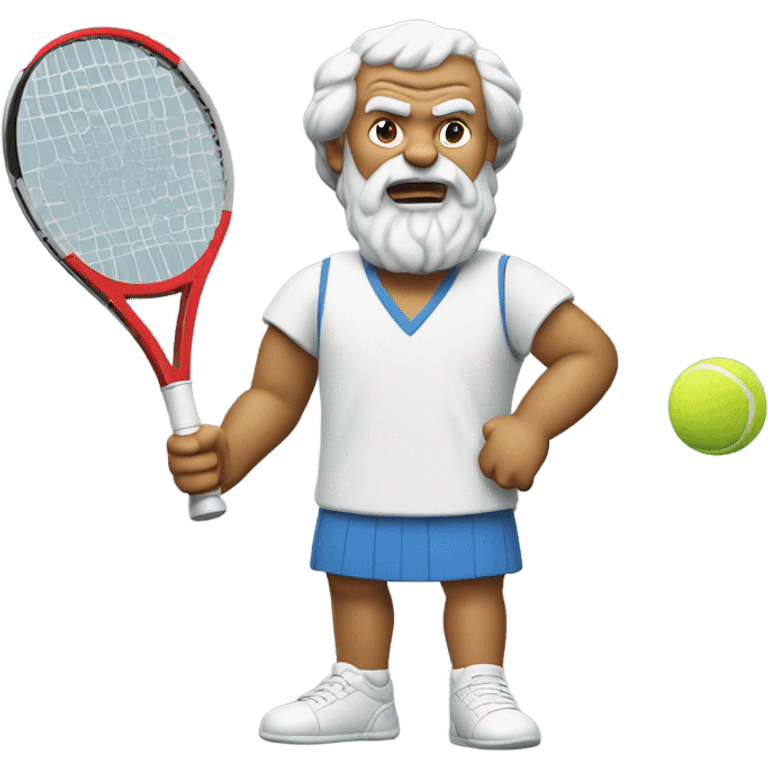 Socrates playing tennis  emoji