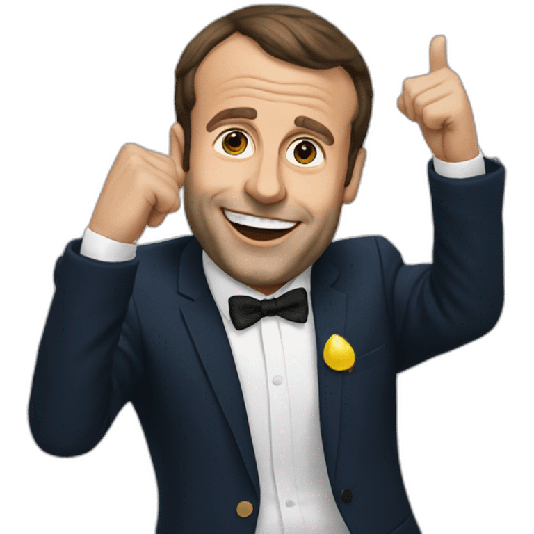 macron partying emoji