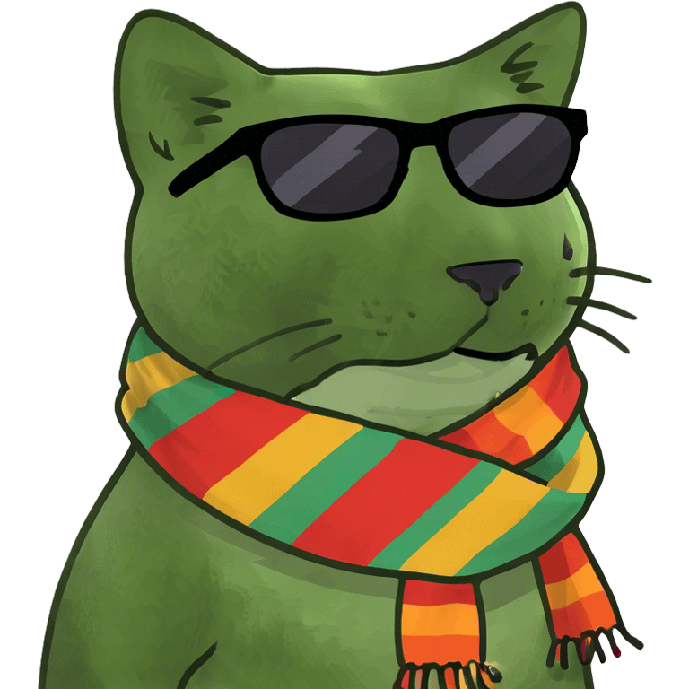 Cat with sunglasses emoji