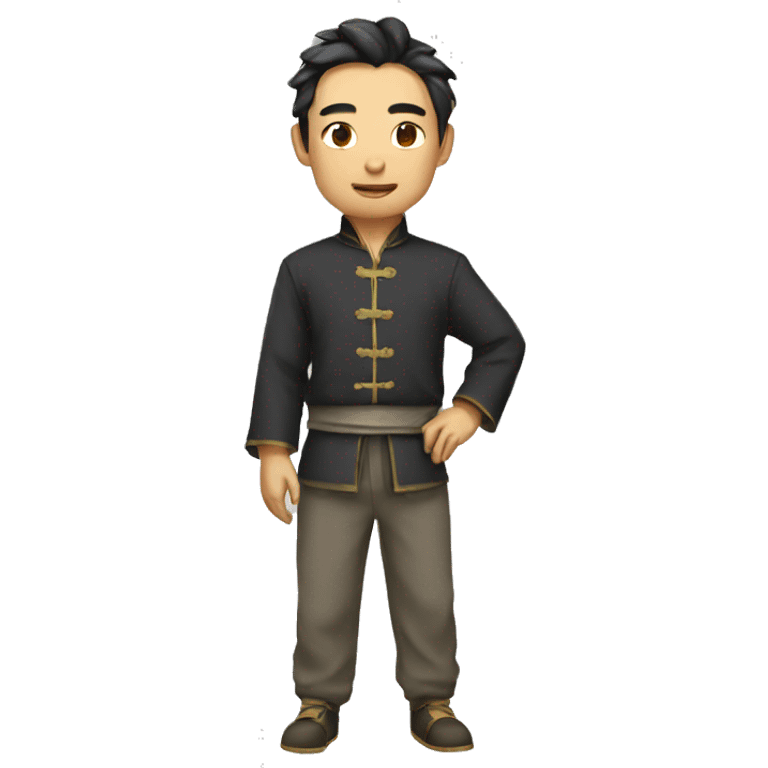 Dragón negro chino emoji