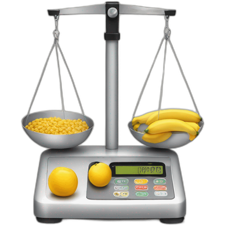 weighting food on a food scale emoji