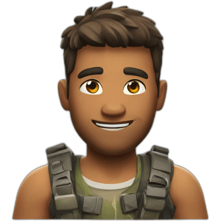 Guy play Fortnite emoji