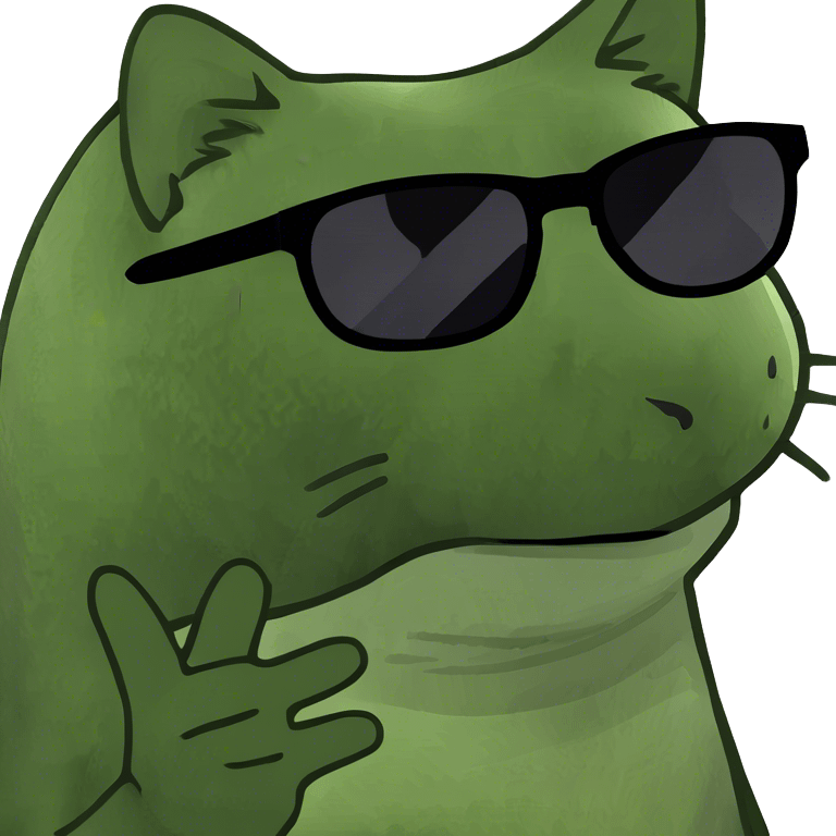 Cat with sunglasses emoji