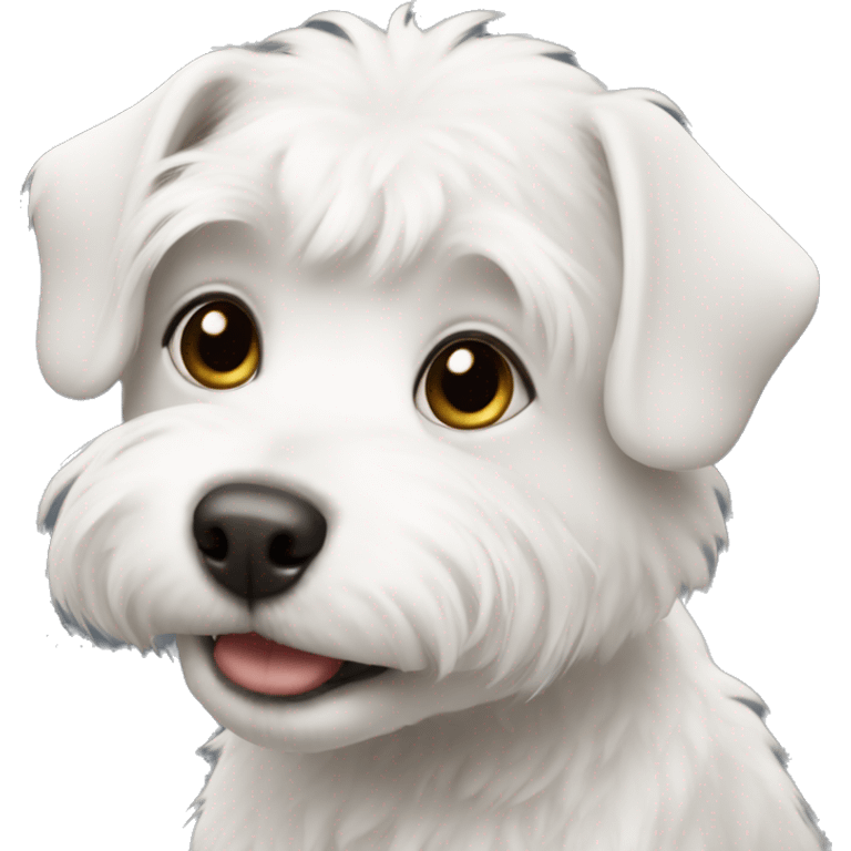 small white dog bishon  emoji