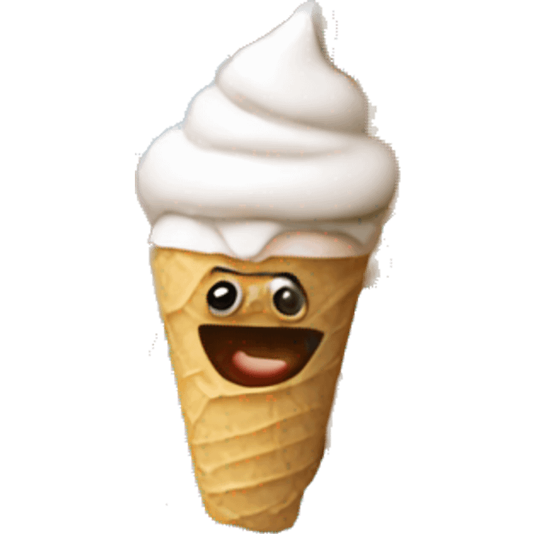 Man eating icecream emoji