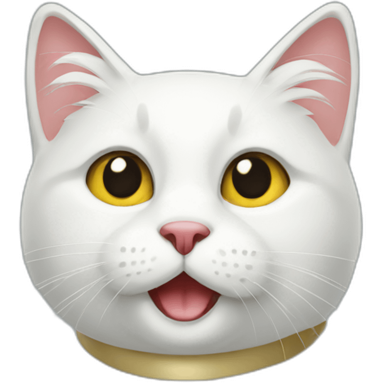 Christmas White Cat emoji