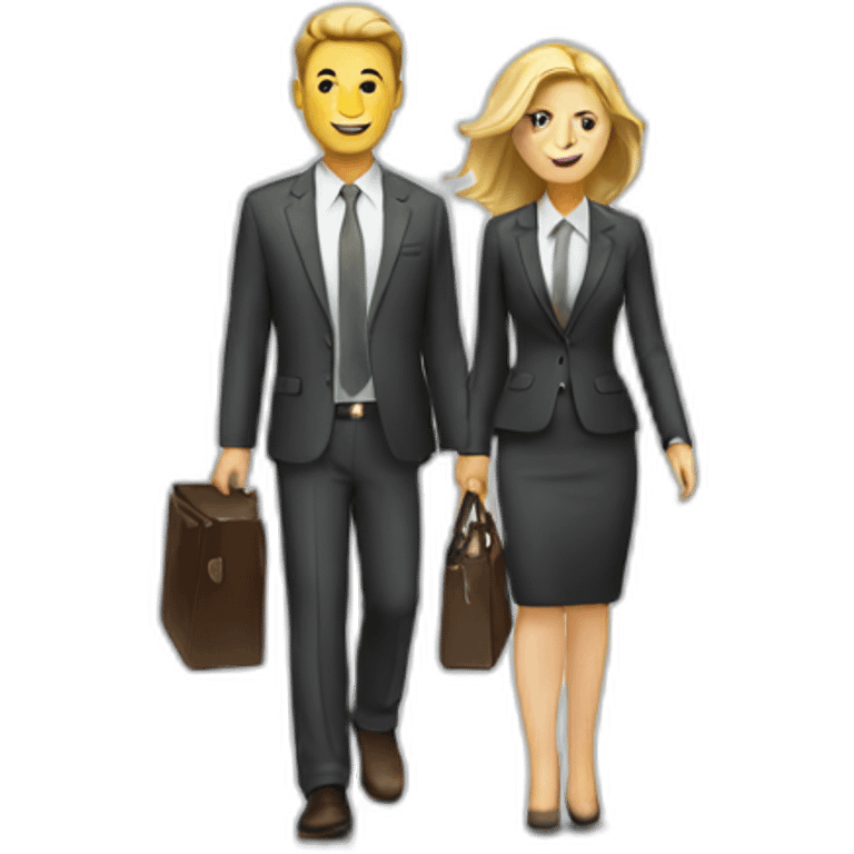 a business trip white couple emoji