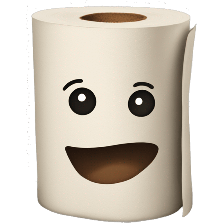  toilet roll with dirt emoji