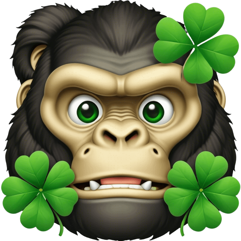 king kong st patrick clover emoji