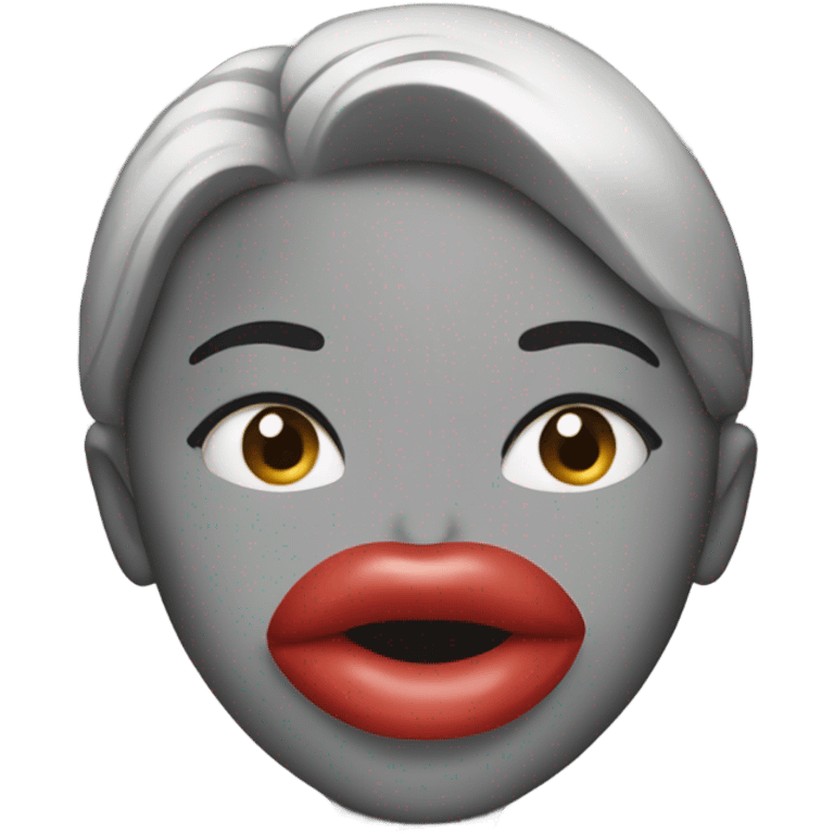 Big kiss from medium tone female  emoji