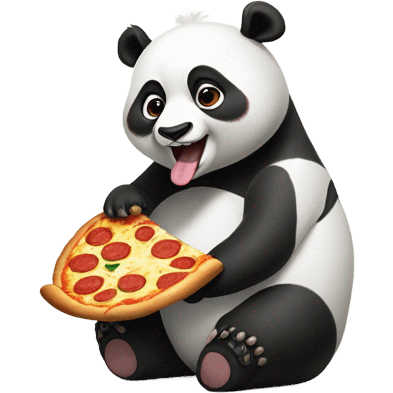 panda eating pizza emoji