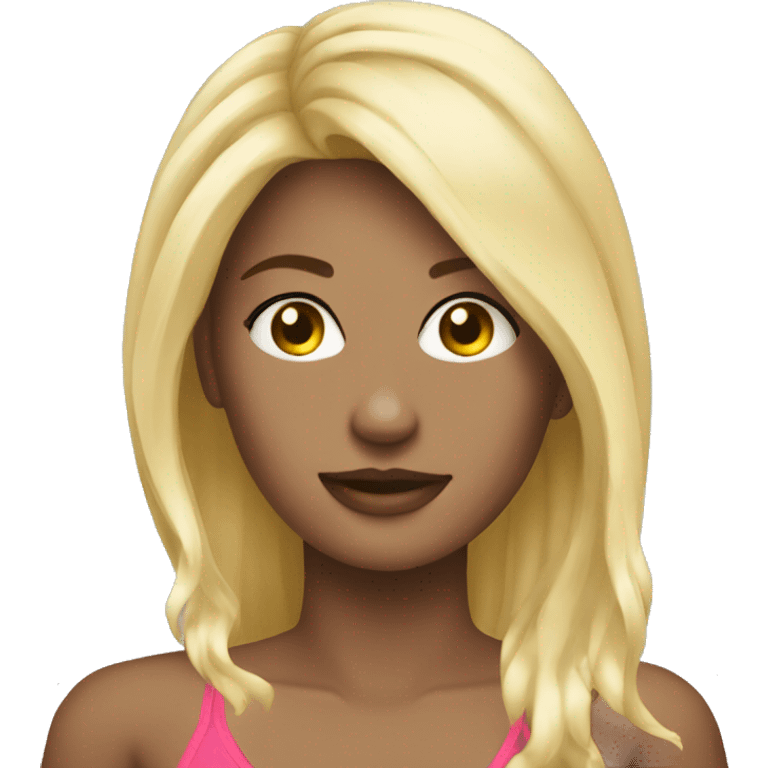 blonde hair in bikini emoji