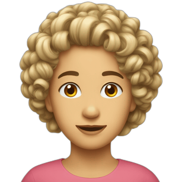 Cheveux bouclés emoji