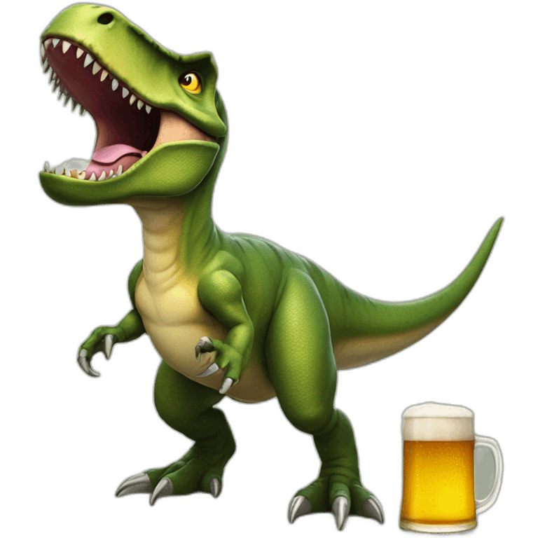 t-rex-with-beer emoji