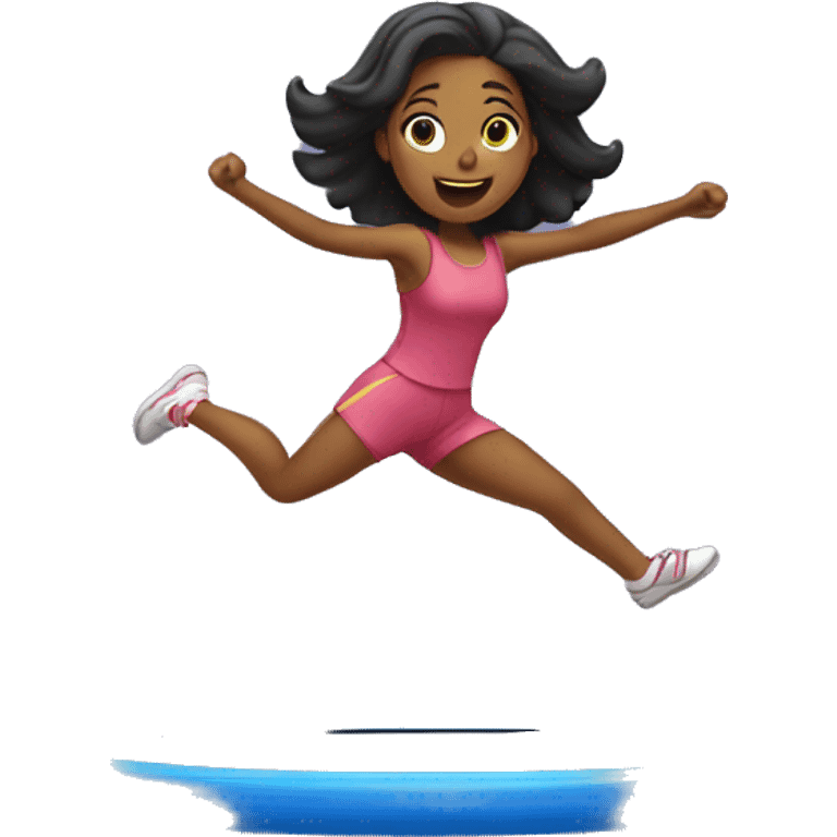 Trampolin Jumping Woman emoji