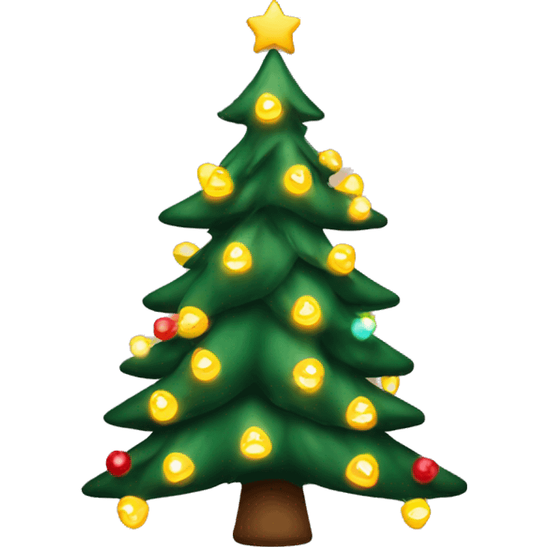 Christmas tree with lights emoji