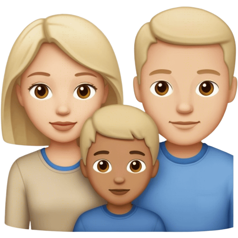 American family photorealistic emoji