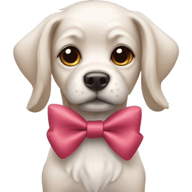 Dog with bows emoji