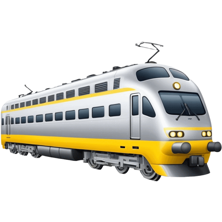 Australian passenger train (Iconic colour: Silver and yellow) emoji