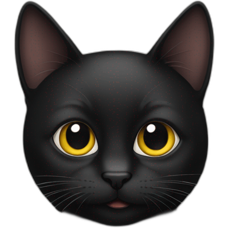 a black cat emoji