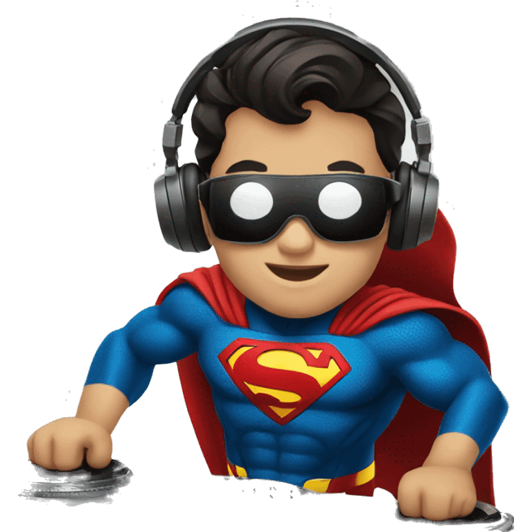 Superman Djing  emoji