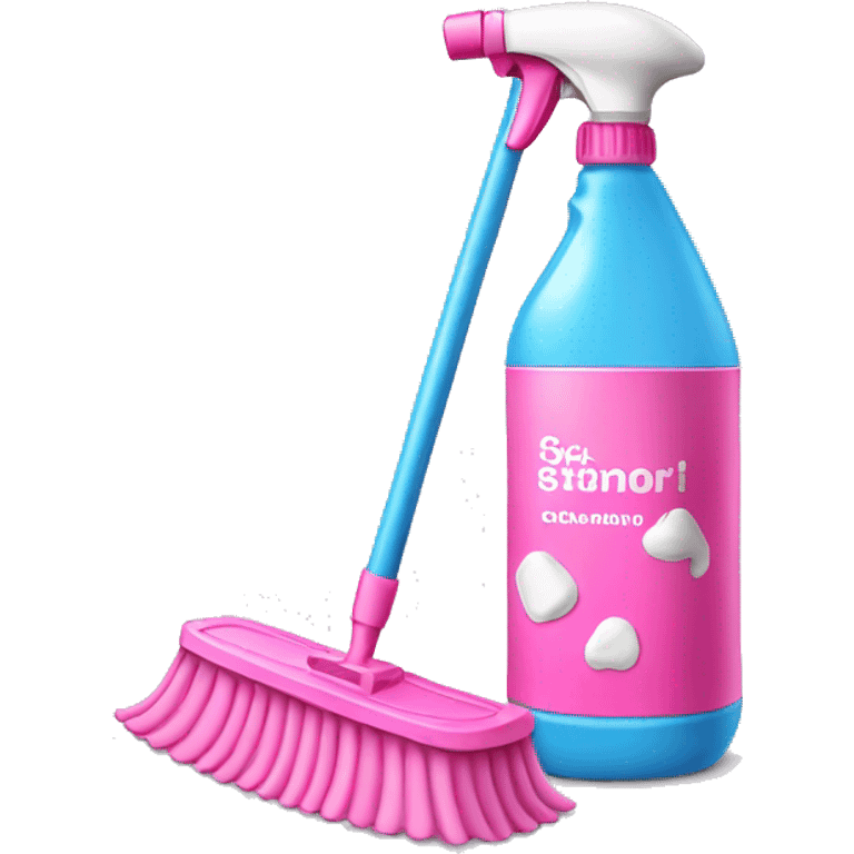 Pink cleaning product emoji