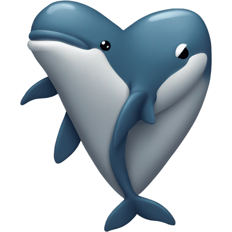 Whale with a heart emoji