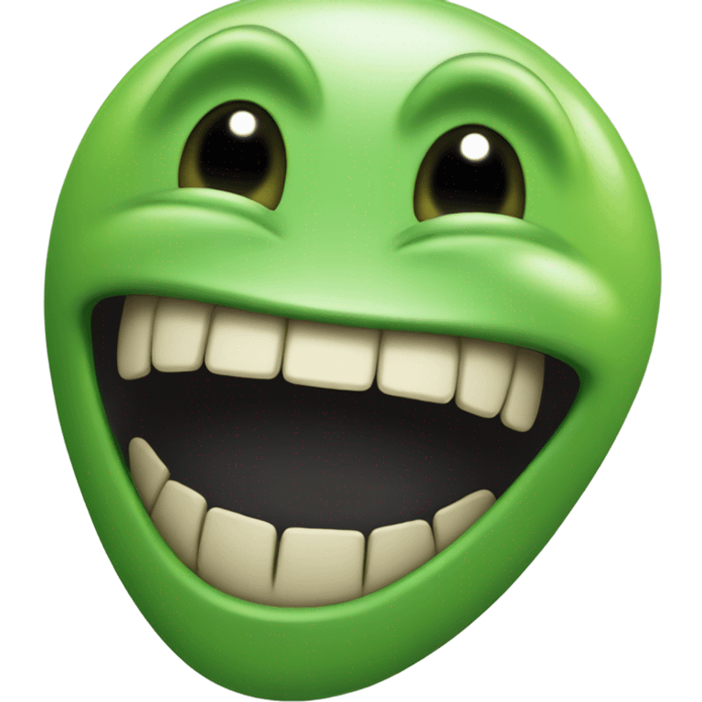 green alien laughing emoji