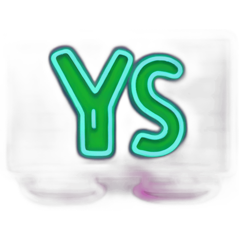 Neon sign that says “yes” emoji