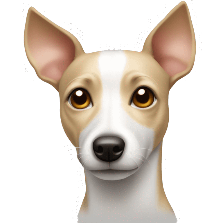 White and beige rat terrier emoji