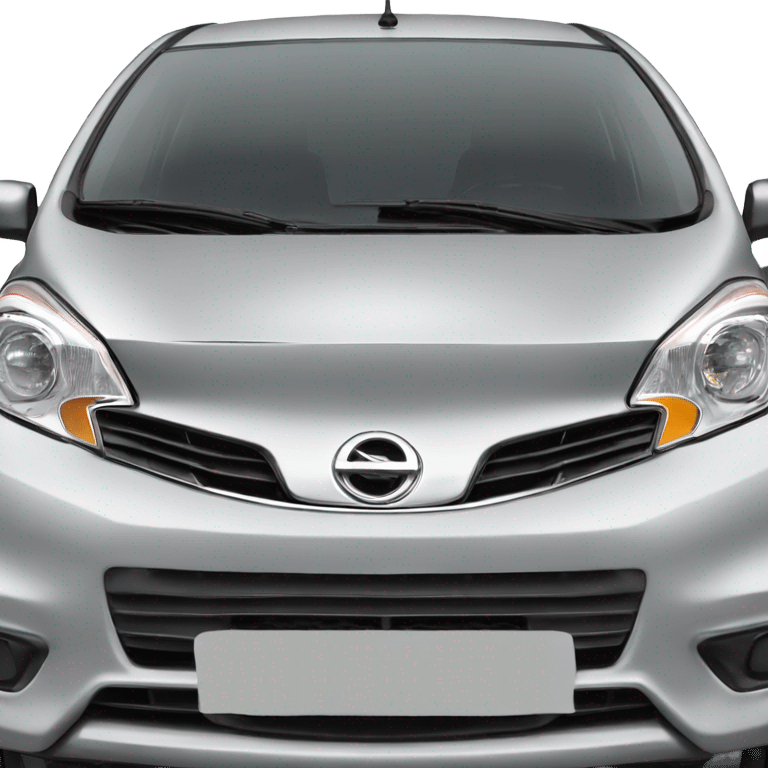 nissan versa note hatchback in silver emoji