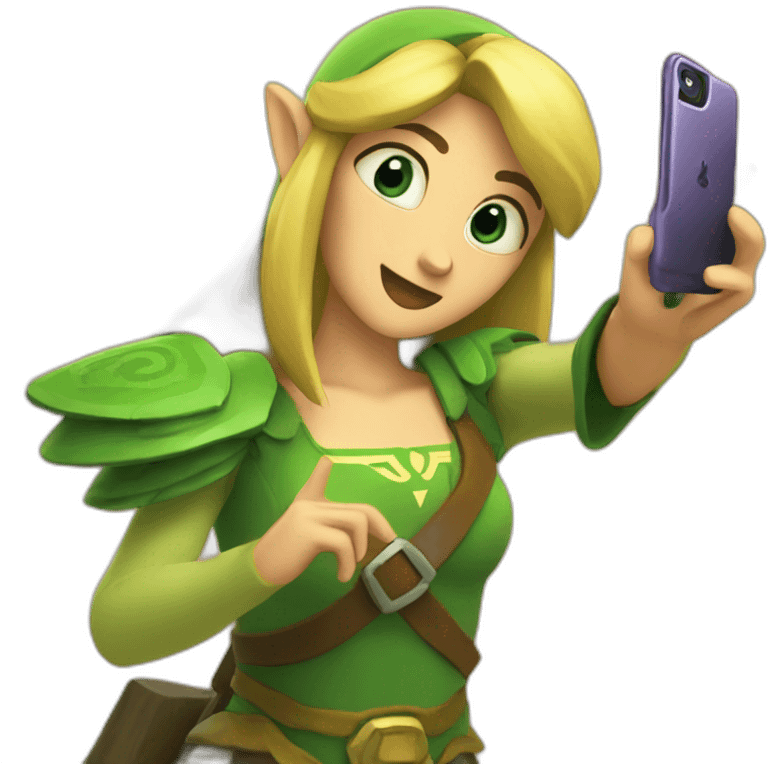 zelda taking a selfie  emoji