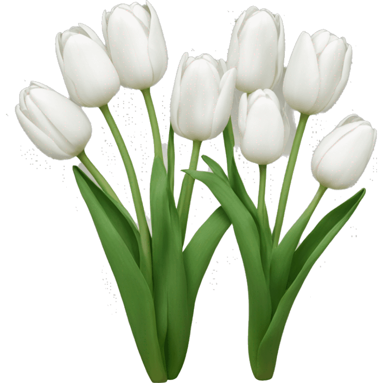 White tulips  emoji