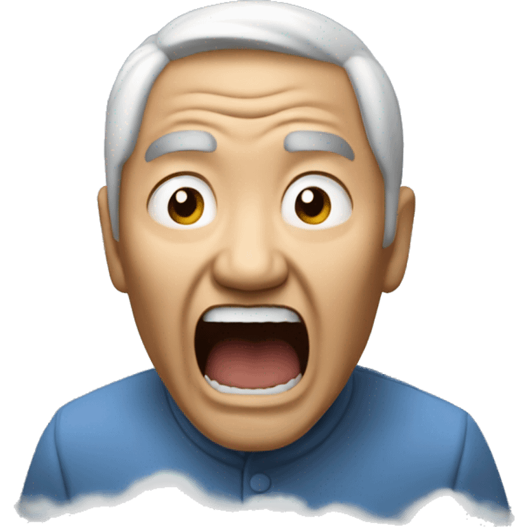 old asian man yelling at clouds emoji