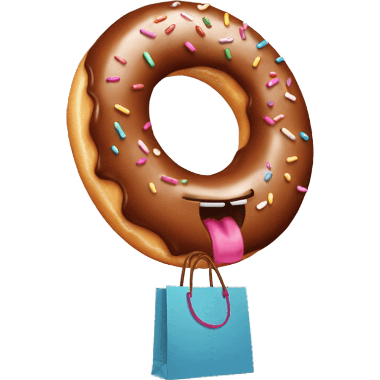 Donut with shopping bag emoji